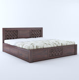 Raj Solid Sheesham Wood Full Box Storage Bed - 3 Years Warranty