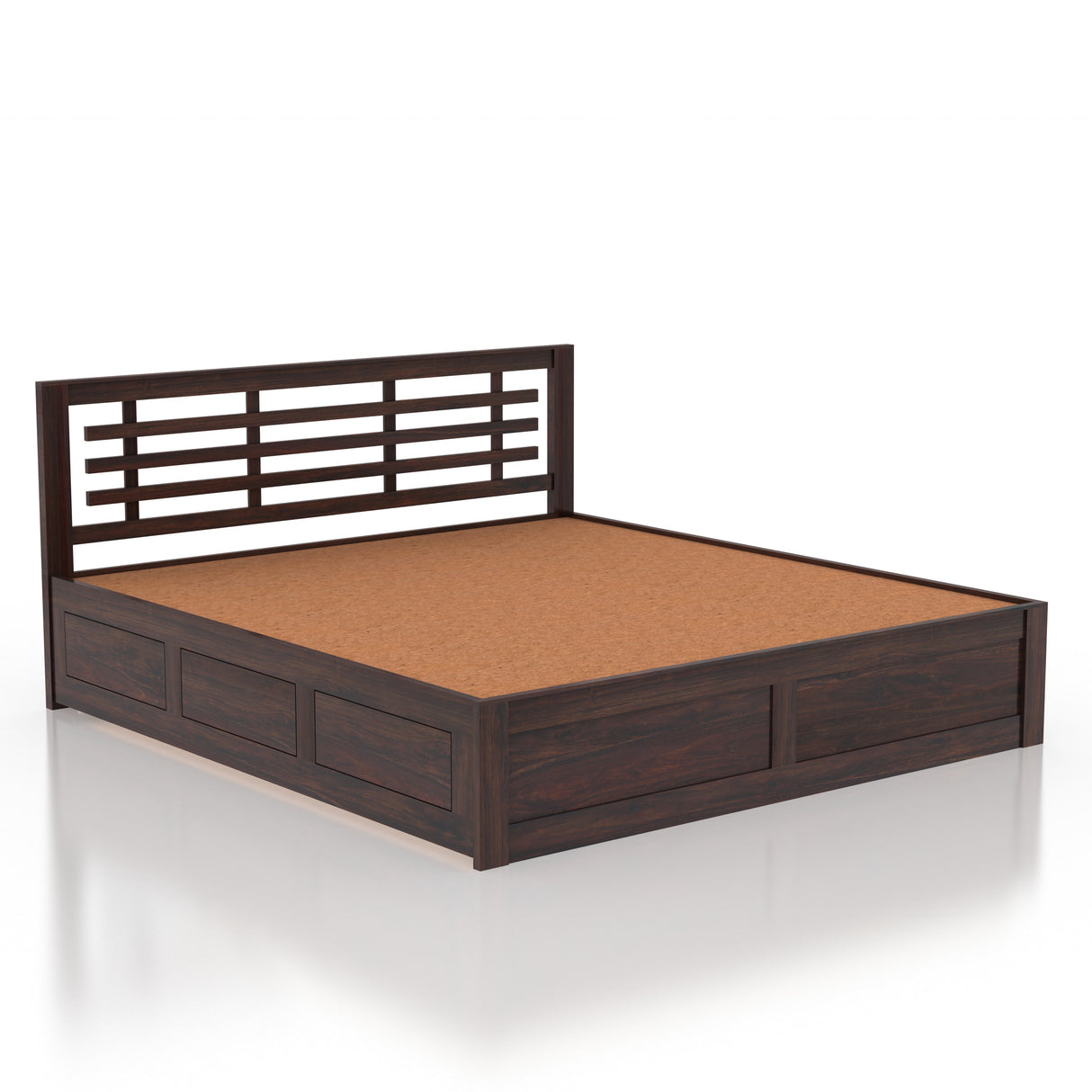 Lyon Solid Sheesham Wood Hydraulic Box Storage Bed - 3 Years Warranty