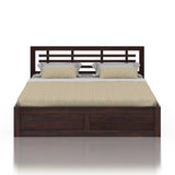 Lyon Solid Sheesham Wood Hydraulic Box Storage Bed - 3 Years Warranty
