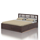 Lyon Solid Sheesham Wood Hydraulic Box Storage Bed - 3 Years Warranty