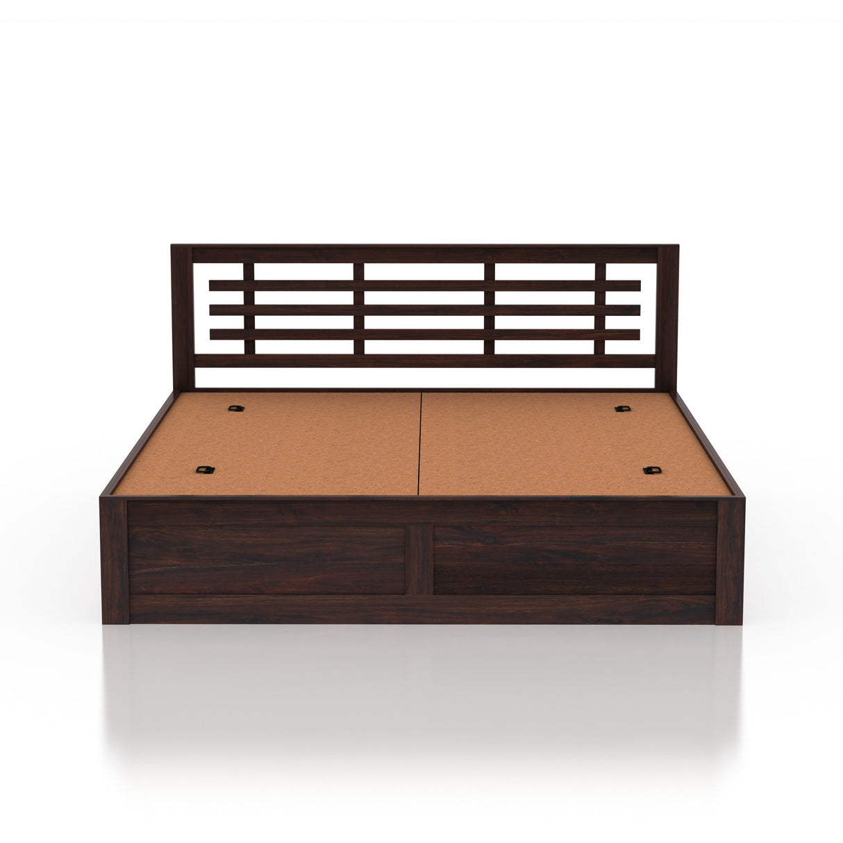 Lyon Solid Sheesham Wood Bed With Box Storage -  3 Years Warranty