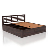 Lyon Solid Sheesham Wood Bed With Box Storage -  3 Years Warranty