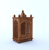 Aastha Solid Sheesham Wood Mandir - 3 years Warranty
