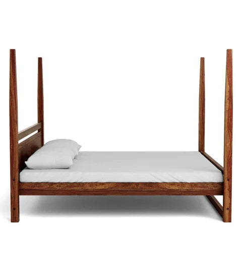 Italian Solid Sheesham Wood Poster Bed Without Storage - 3 Years Warranty features