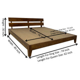 Spiky Solid Sheesham Wood Bed - 3 Years Warranty