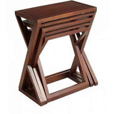 Mercy  Solid Sheesham Wood Nest of Stools - 3 Years Warranty