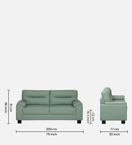 VALENTINO Three Seater Upholstered Sofa Leatherette - 12 Months Warranty - OASIS