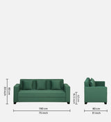 OOTY Three Seater Upholstered Sofa Velvet - 12 Months Warranty - OASIS