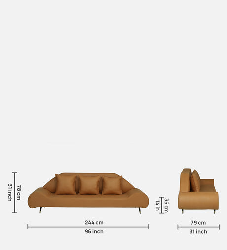 ROCKEY Three Seater Upholstered Sofa - 12 Months Warranty - SAFFARON