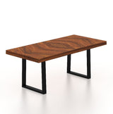 Wave Solid Sheesham Wood 6 Seater Dining Table - 3 Years Warranty