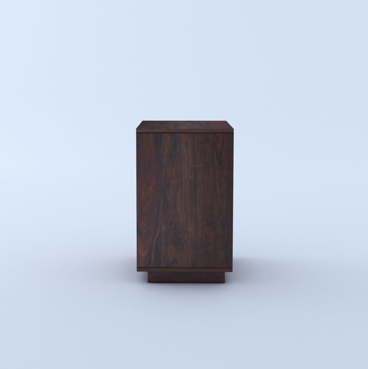 Foster Solid Sheesham Wood Bedside With Two Drawer Storage - 3 Years Warranty