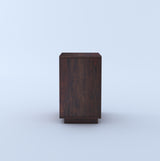 Foster Solid Sheesham Wood Bedside With Two Drawer Storage - 3 Years Warranty