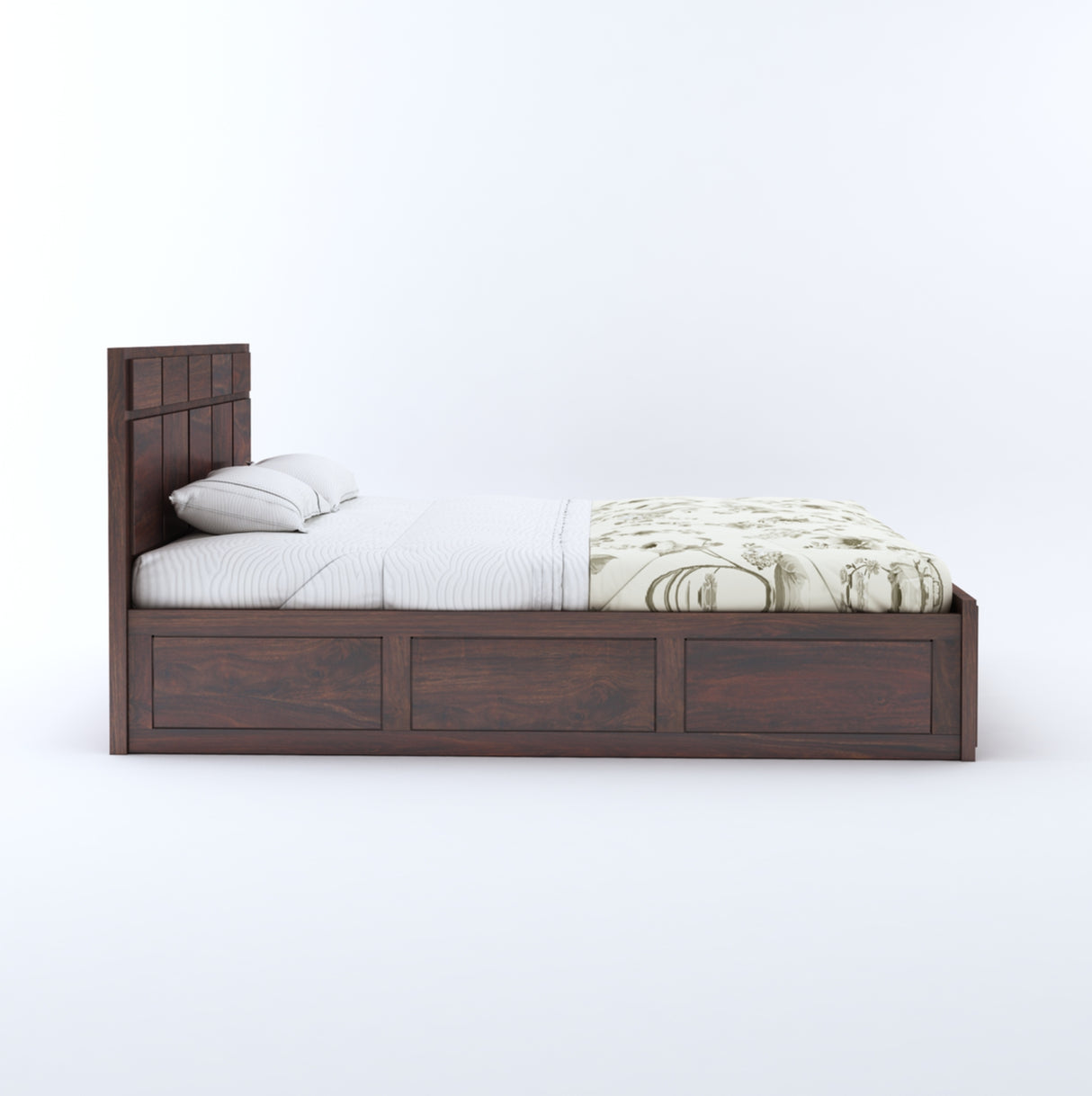 Scott Solid Sheesham Wood Bed With Hydraulic Storage - 3 Years Warranty