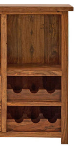 Jaipur Solid Sheesham Wood Wine Display Unit - 3 Years Warranty
