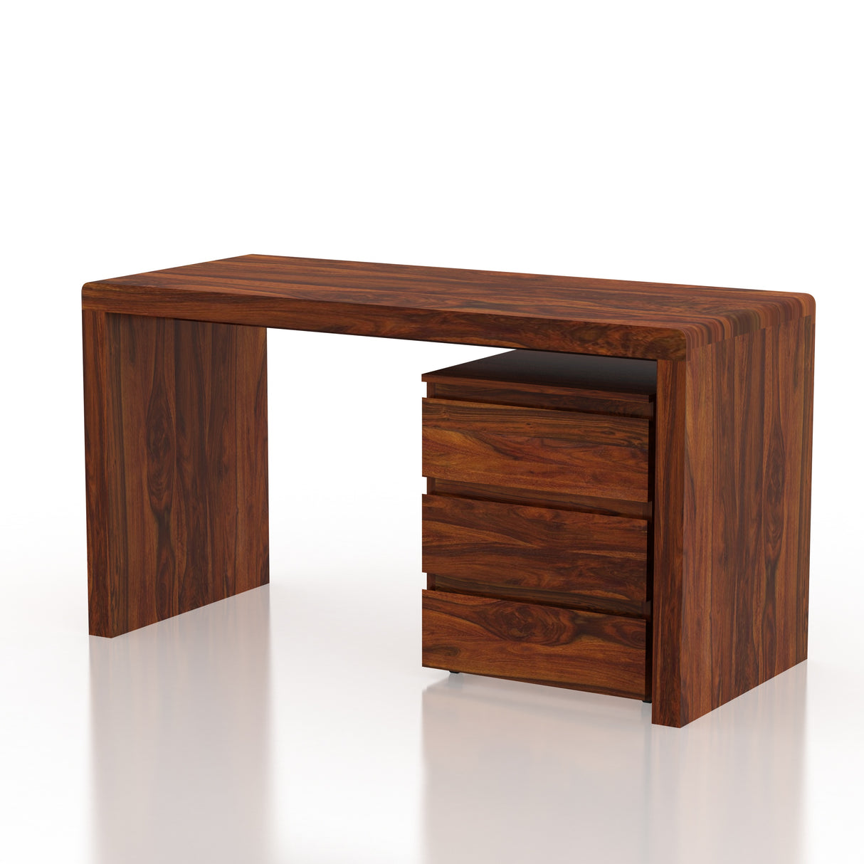 Jeshper Solid Sheesham Wood Study Table With Drawer Unit - 3 Years Warranty