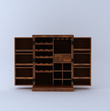 Olso Wine Cabinet in Solid Sheesham Wood - BIG - 3 Years Warranty