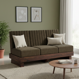 RONNY Solid Sheesham Wood 3 Seater Sofa - 3 Year Warranty (LUXE EDITION)