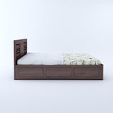 Raj Solid Sheesham Wood Full Box Storage Bed - 3 Years Warranty