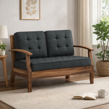 RAYON Solid Sheesham Wood 2 Seater Sofa - 3 Year Warranty (LUXE EDITION)