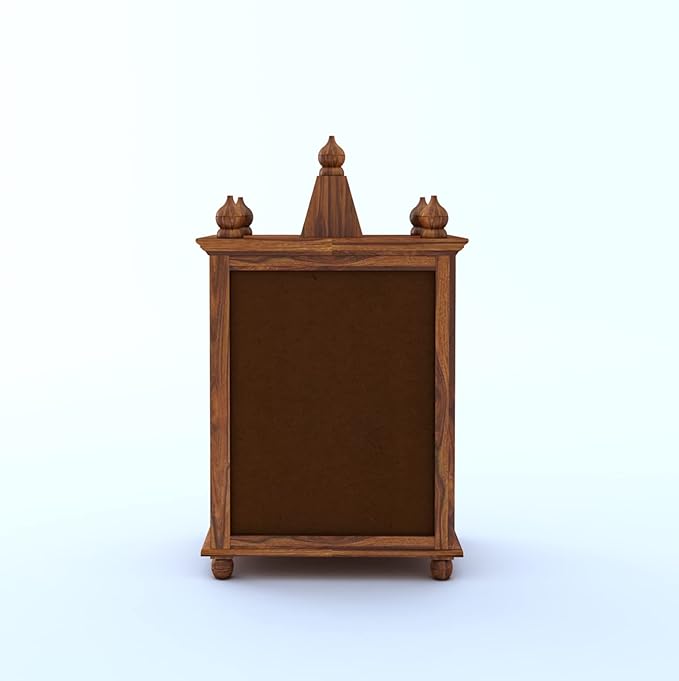 Aastha Solid Sheesham Wood Mandir - 3 years Warranty