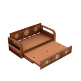 COSMOS Solid Sheesham Wood 3 Seater Sofa Cum Bed with Headboard Design - 3 years Warranty