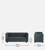 VENUS Three Seater Upholstered Sofa Velvet - 12 Months Warranty - TAR