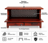 Jodhpur Solid Sheesham Wood Mandir/Temple - 3 Years Warranty