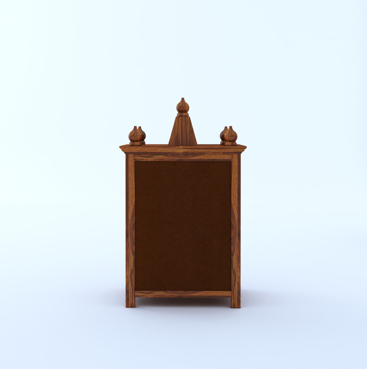 Vinayaka Solid Sheesham Wood Temple/Mandir With One Drawer Storage - 3 Years Warranty