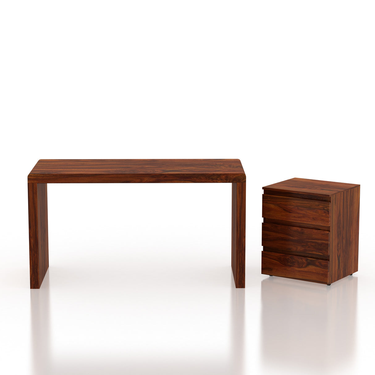 Jeshper Solid Sheesham Wood Study Table With Drawer Unit - 3 Years Warranty