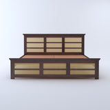 Syrus Solid Sheesham Wood Cane Bed - 3 Years Warranty