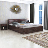 Oslo Diamond Solid Sheesham Wood Full Box Storage Bed - 3 Years Warranty