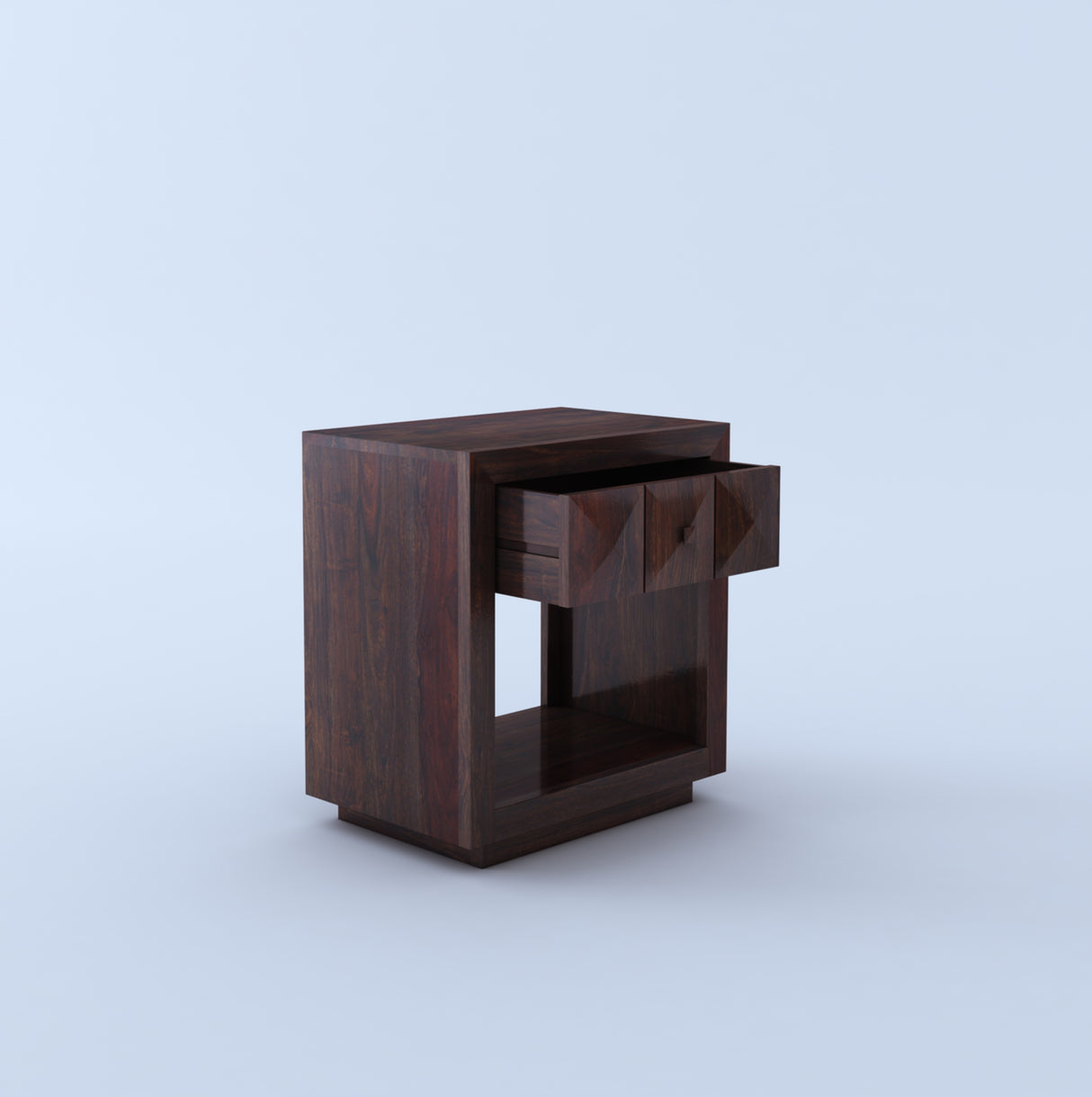 Oslo Solid Sheesham Wood Bedside Table - 3 Year Warranty