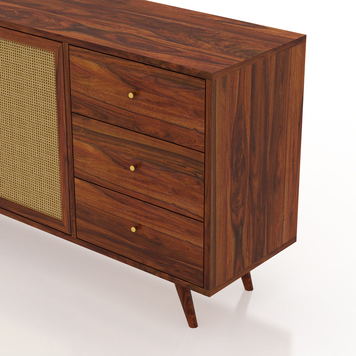 Syrus Solid Sheesham Wood Sideboard -  3 Years Warranty