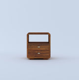 Mega Solid Sheesham Wood Bedside Table With Two Drawer Storage - 3 Years Warranty