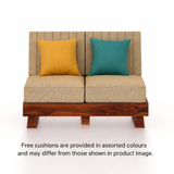 RONNY Solid Sheesham Wood 2 Seater Sofa - 3 Year Warranty (LUXE EDITION)
