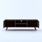 Syrus Solid Sheesham Wood TV Unit Cane - 3 Years Warranty