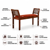 Mayor Solid Sheesham Wood Bench - 3 Years Warranty