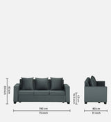 GOA Three Seater Upholstered Sofa Velvet - 12 Months Warranty - TAR