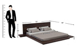Lurid Solid Sheesham Wood Low Height Platform Bed with bedsides - 3 years Warranty