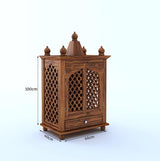 Aastha Solid Sheesham Wood Mandir - 3 years Warranty