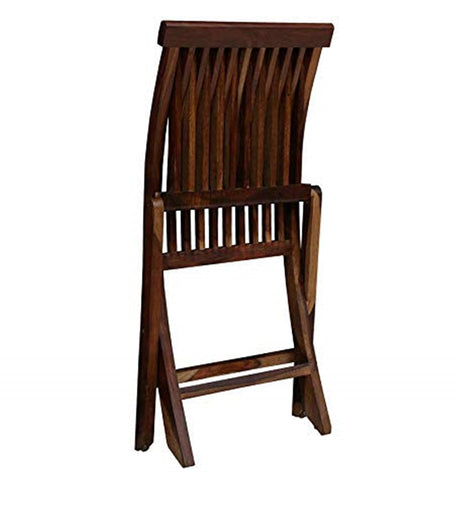 Retro Solid Sheesham Wood Set of-2 Folding Chair  - 1 Year Warranty