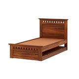 Armania Solid Sheesham Wood Single Trundle Bed Without Storage - 1 Year Warranty