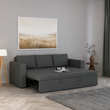 FABRIO Three Seater Upholstered Sofa Cum Bed Velvet - 12 Months Warranty - TAR