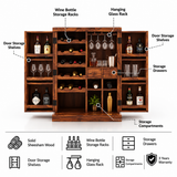 Olso Wine Cabinet in Solid Sheesham Wood - BIG - 3 Years Warranty