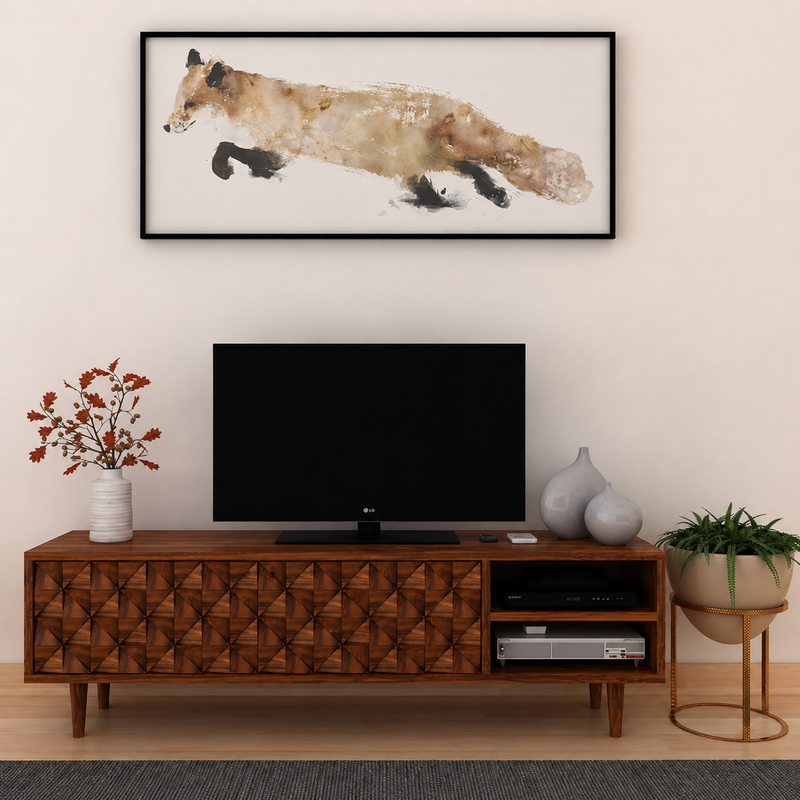 Raj Solid Sheesham Wood Tv Unit - 3 Years Warranty