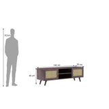 Syrus Solid Sheesham Wood TV Unit Cane - 3 Years Warranty