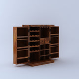Olso Wine Cabinet in Solid Sheesham Wood - BIG - 3 Years Warranty