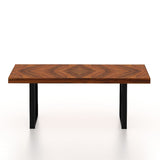 Wave Solid Sheesham Wood 6 Seater Dining Table - 3 Years Warranty