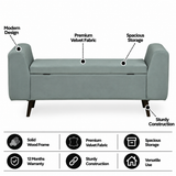 Mayor Upholstered Ottoman Bench With Storage - 12 Months Warranty(Grey)