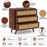 Syrus Solid Sheesham Wood Chest of Drawer - 3 Years Warranty